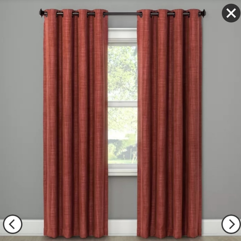 Spice red curtains 2 panels.